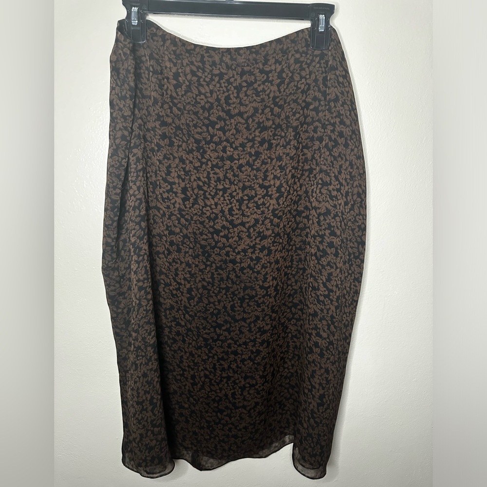 Silk floral double lined skirt size 14W